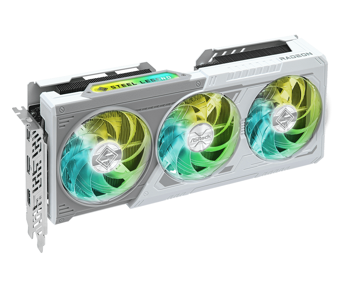 ASROCK AMD RADEON RX 9060 XT STEEL LEGEND 8GB OC GRAPHIC CARD
