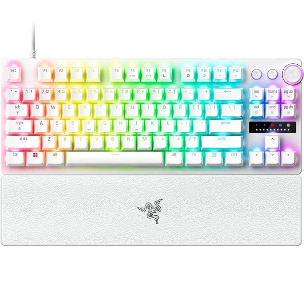 RAZER Huntsman V3 Pro Tenkeyless RGB Analog Optical Wired Gaming keyboard ( White )