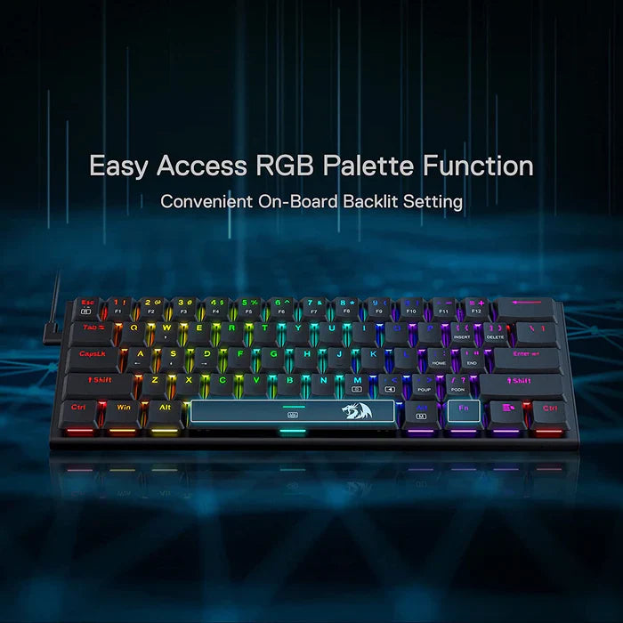 REDRAGON K614 Anivia 60% Mechanical Wired Gaming Keyboard ( Black ) ( Red Linear Switches )