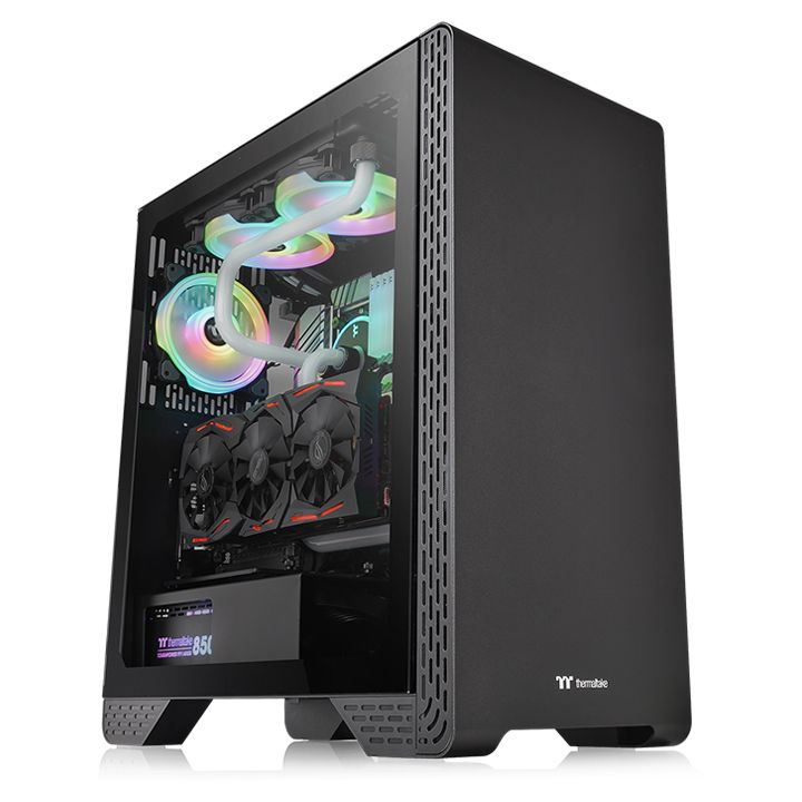 THERMALTAKE S300 ATX Mid Tower Cabinet (Black) (CA-1P5-00M6WN-00)