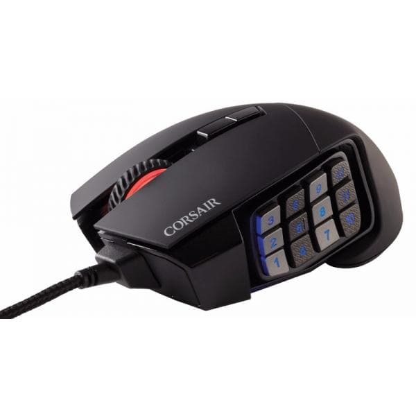 CORSAIR Scimitar Pro Wired Ergonomic RGB Gaming Mouse ( CH-9304111-AP ) ( 16000DPI / 17 Macro Buttons ) ( Black )
