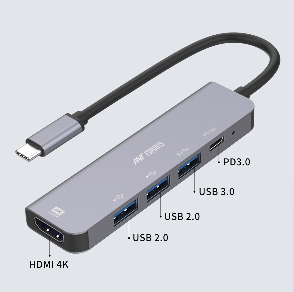 ANT ESPORTS 5-IN-1 MULTIFUNCTIONAL DOCKING STATION (AEC510)