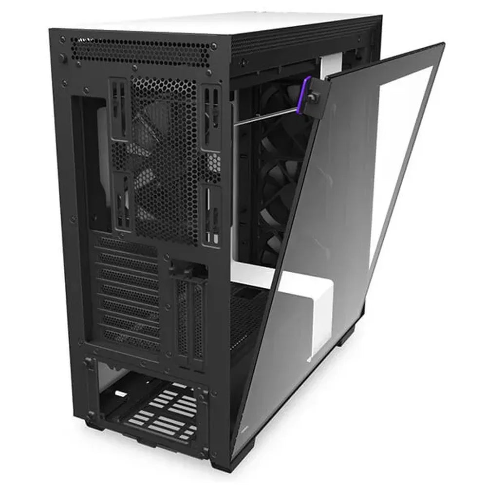 NZXT H710i ATX Mid Tower Cabinet With Tempered Glass And ARGB LED Strip (Matte White)