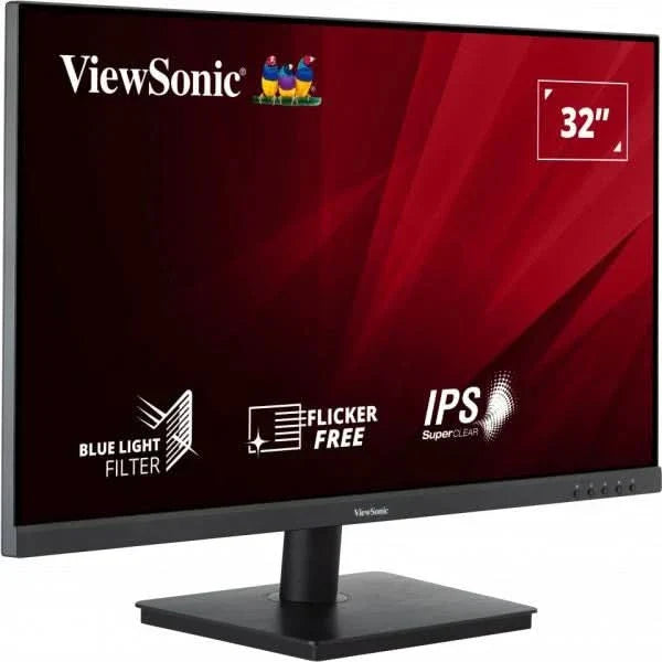 VIEWSONIC 81.28CM (32") FHD MONITOR WITH SPEAKERS IPS FREESYNC MONITOR 75HZ REFRESH RATE,3-SIDE BORDERLESS, DUAL SPEAKER,HDMI, WALL MOUNT, EYE-CARE, FLICKER FREE, SRGB -104%- VA3209-MH