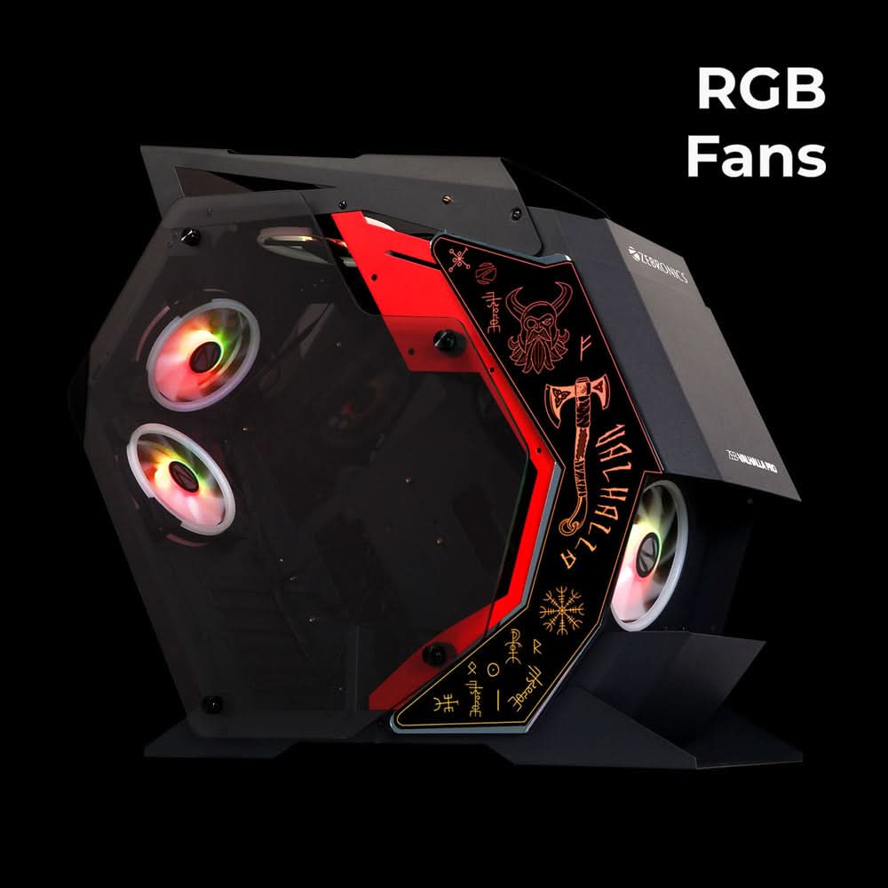 ZEBRONICS Zeb-Valhalla PRO Gaming Cabinet (Black+Red)