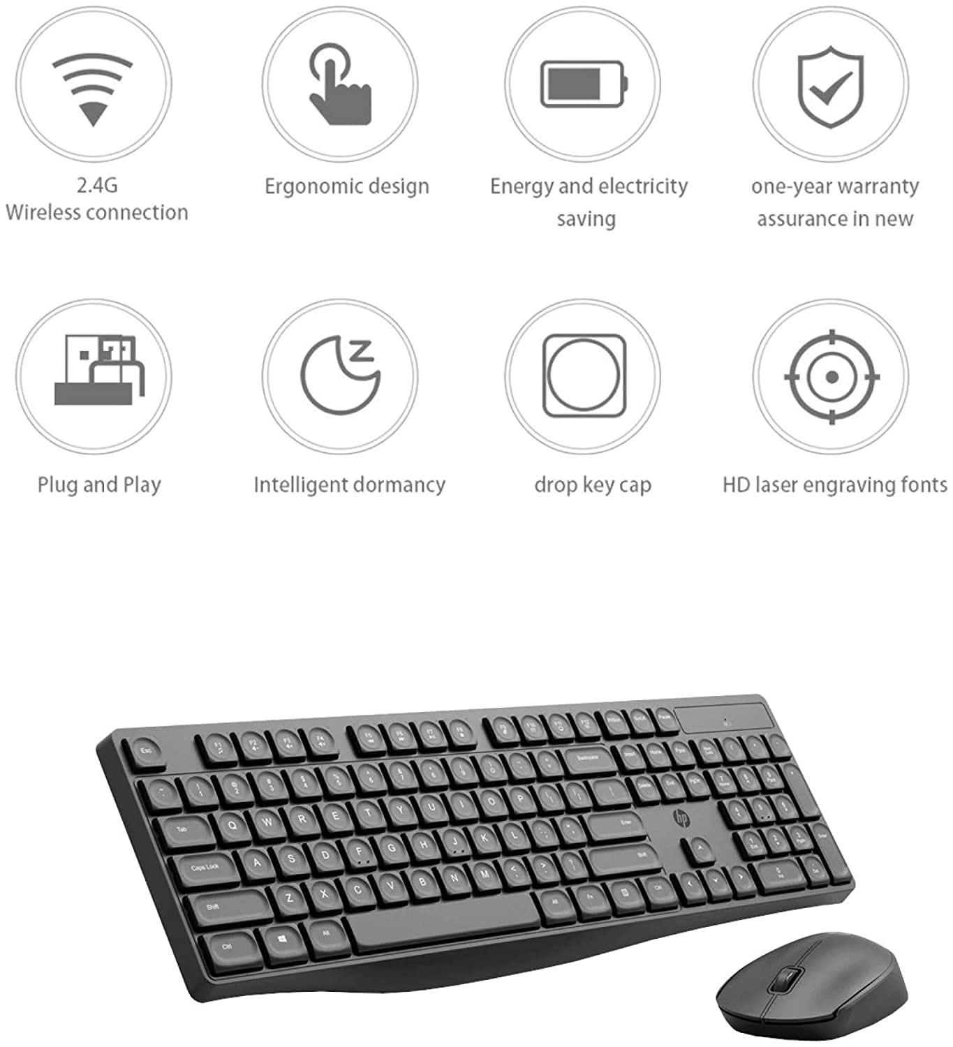 HP CS10 WIRELESS KEYBOARD AND MOUSE COMBO