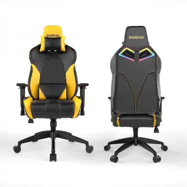 GAMDIAS Achilles E1 L RGB Gaming Chair (Black-Yellow)