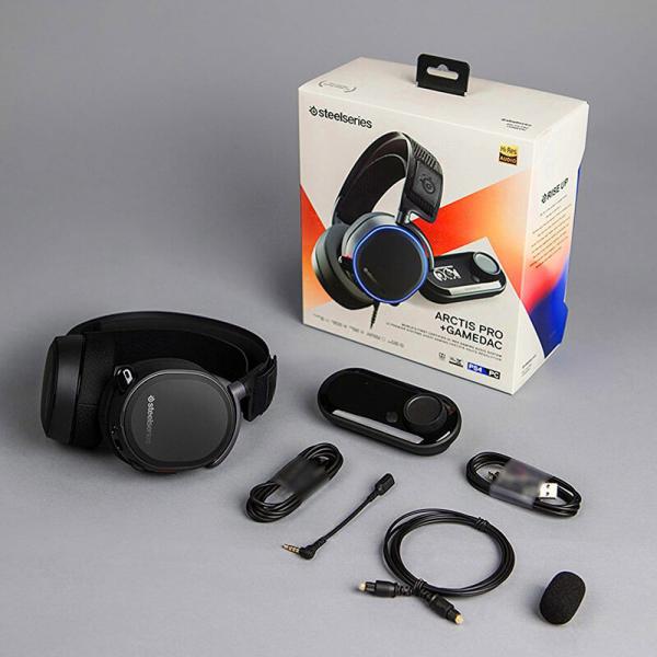STEELSERIES Arctis Pro+ GameDAC Wired 7.1 Surround Gaming Headphones ( Black ) ( PC / Mac / PS4 )