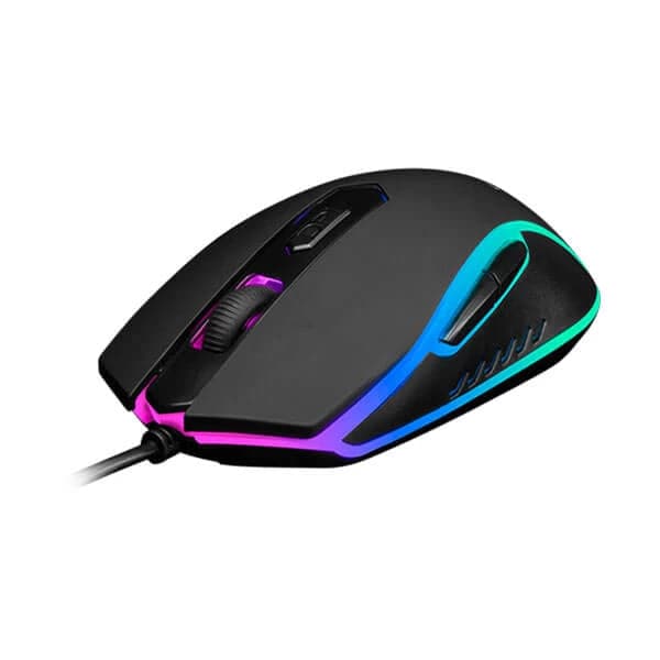 GAMDIAS Aura GS1 Wired Ergonomic Gaming Mouse ( 3600DPI / 6 Macro Buttons ) ( Black )