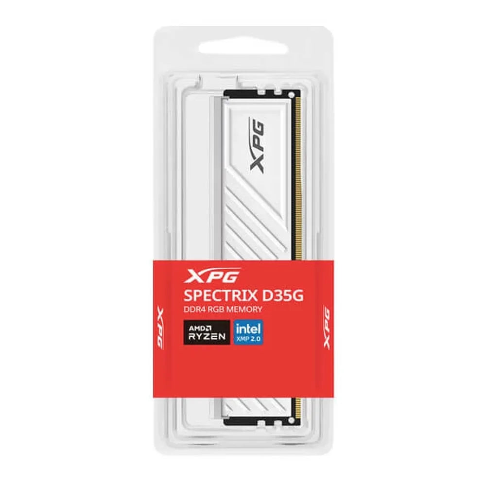 ADATA XPG Spectrix D35G RGB 8GB ( 8GB x 1 ) 3200MHz DDR4 RAM (White) ( CL16 )