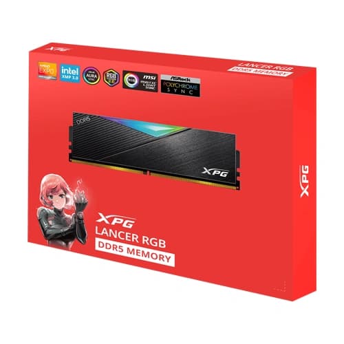 ADATA XPG LANCER RGB DDR5 6000MHZ 64GB (2X32GB) (CL30-40-40-40) DDR5(AX5U6000C3032G-DCLARBK)