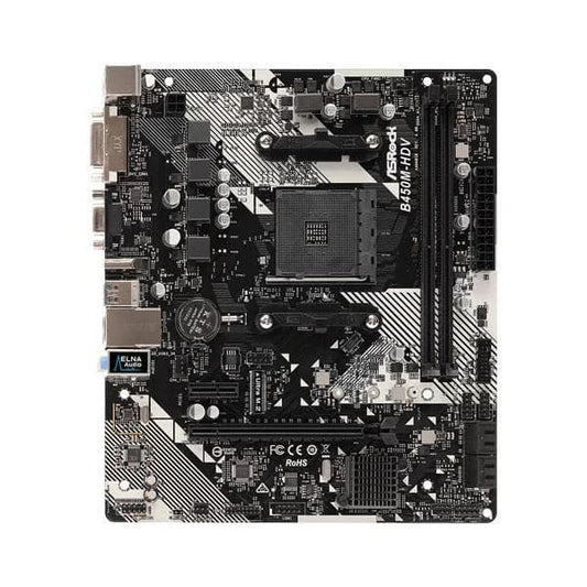 ASROCK B450M-HDV R4.0 DDR4 AMD Motherboard