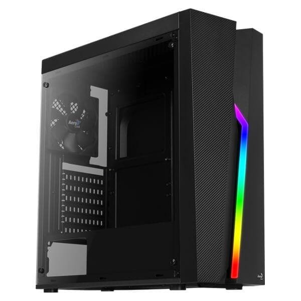 AEROCOOL Bolt RGB ATX Mid Tower Cabinet (Black)