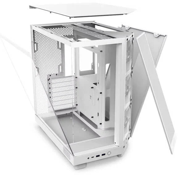 NZXT H6 Flow RGB ATX Mid Tower Cabinet (White)