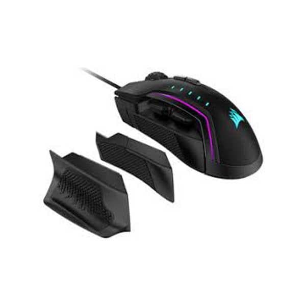 CORSAIR Glaive Wired Ergonomic Gaming Mouse ( CH-9302211-AP ) ( 18000DPI / 7 Buttons ) ( Black )