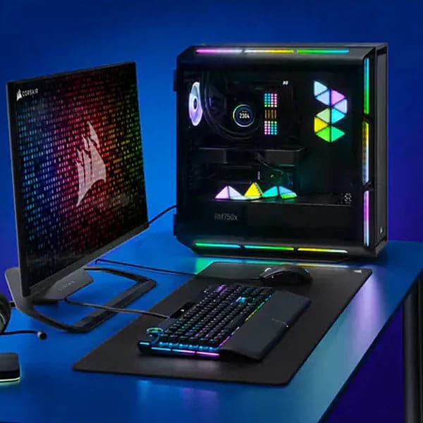 CORSAIR ICUE LC100 Mini Triangle Case Accent RGB Lighting Panels (9x Tile Expansion Kit)