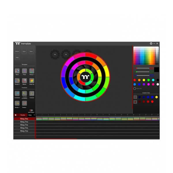 THERMALTAKE Riing Trio 14 TT Premium Edition 140mm RGB Cabinet Fan (Black) (Triple Pack)