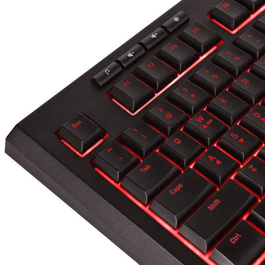 THERMALTAKE TT Esports Commander Pro Full Size Membrane Wired Gaming Keyboard ( Black ) ( CM-CPC-WLXXMB-US )