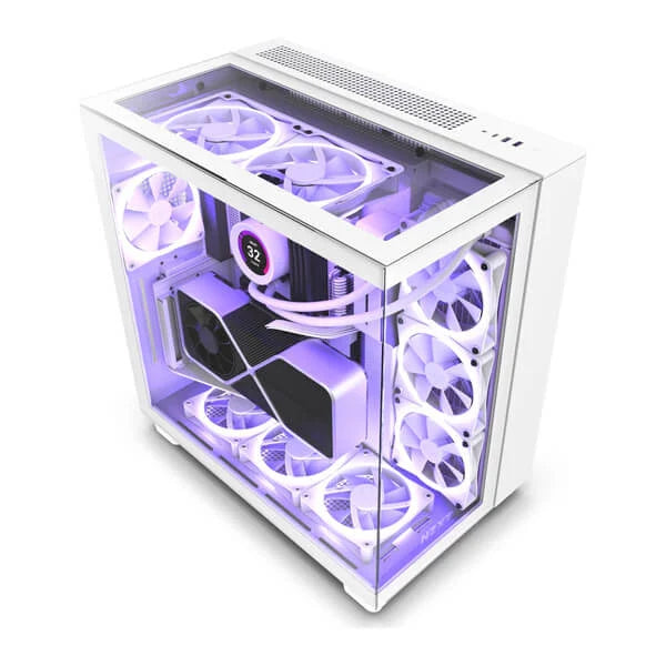 NZXT H9 Elite ATX Mid Tower Cabinet ( White )