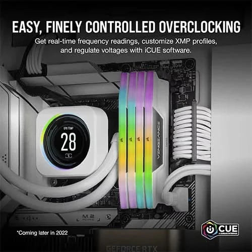 Corsair Vengeance RGB White 64GB (32GBx2) 6000MHz CL30 DDR5 RAM
