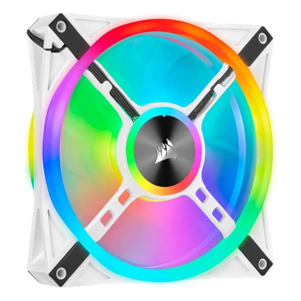 CORSAIR ICUE QL140 140mm RGB Cabinet Fan (White) (Twin Pack)