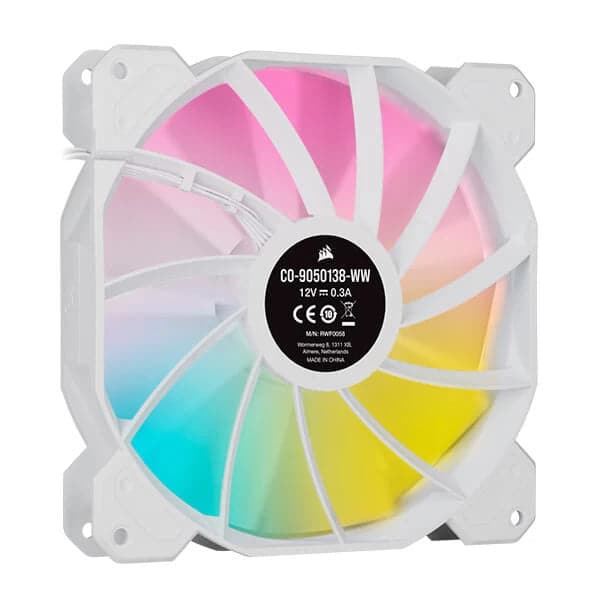 CORSAIR ICUE SP140 140mm RGB Elite White Cabinet Fan (White) (Single Pack)