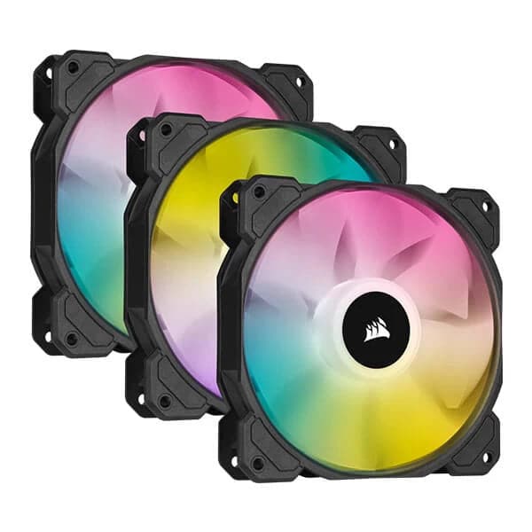 CORSAIR ICUE SP120 120mm RGB Elite Cabinet Fan (Black) (Triple Pack)