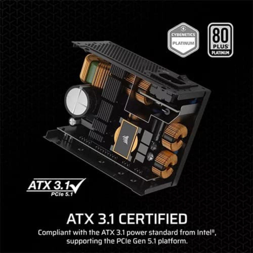 CORSAIR SF1000 80+ Platinum Fully Modular ATX 3.1 SFX Power Supply (1000W)