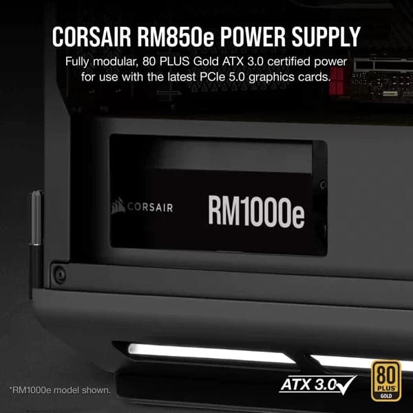 CORSAIR RM850e 850W 80 + Gold Fully Modular ATX 3.0 Power Supply