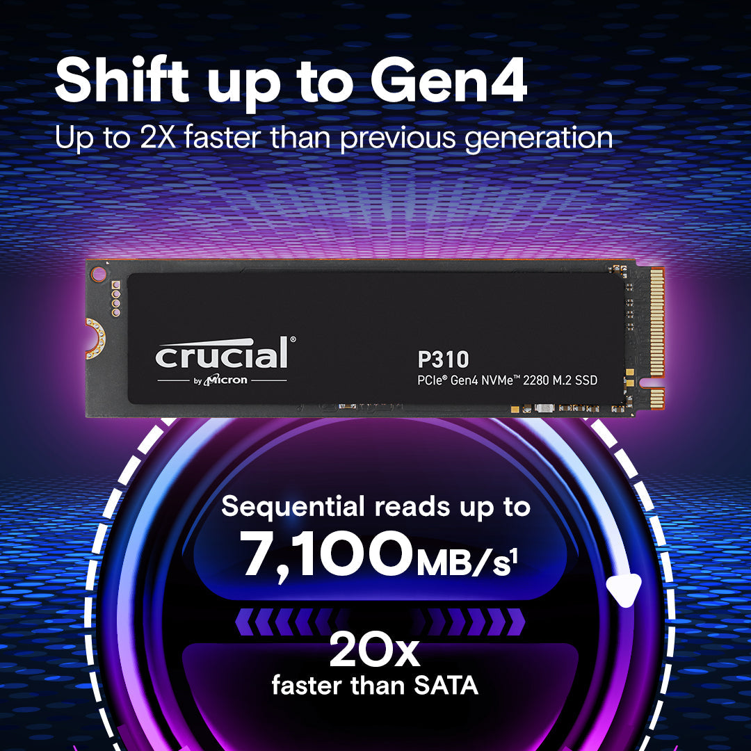 CRUCIAL P310 1TB PCIE GEN4 NVME M.2 SSD CT1000P310SSD8