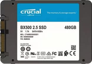 CRUCIAL BX500 480GB INTERNAL SATA SSD