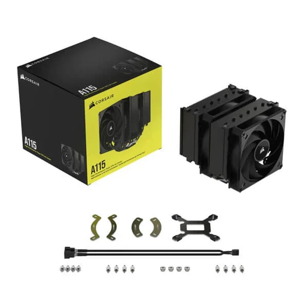 CORSAIR A115 Twin Tower 140mm Dual Tower CPU Air Cooler (Black)
