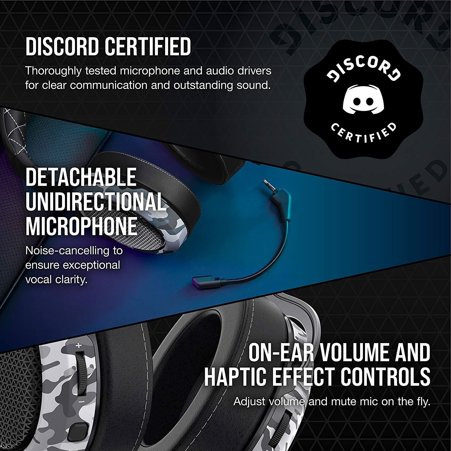CORSAIR HEADSET HS60 HAPTIC WITH HAPTIC BASS