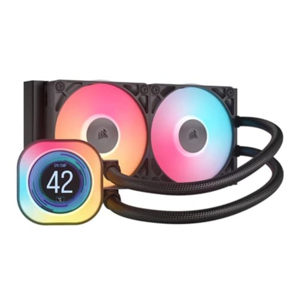 CORSAIR ICUE Link Titan 240 RX ARGB 240mm CPU Liquid Cooler (With LCD Display) ( Black ) - Mehta Brothers Shop