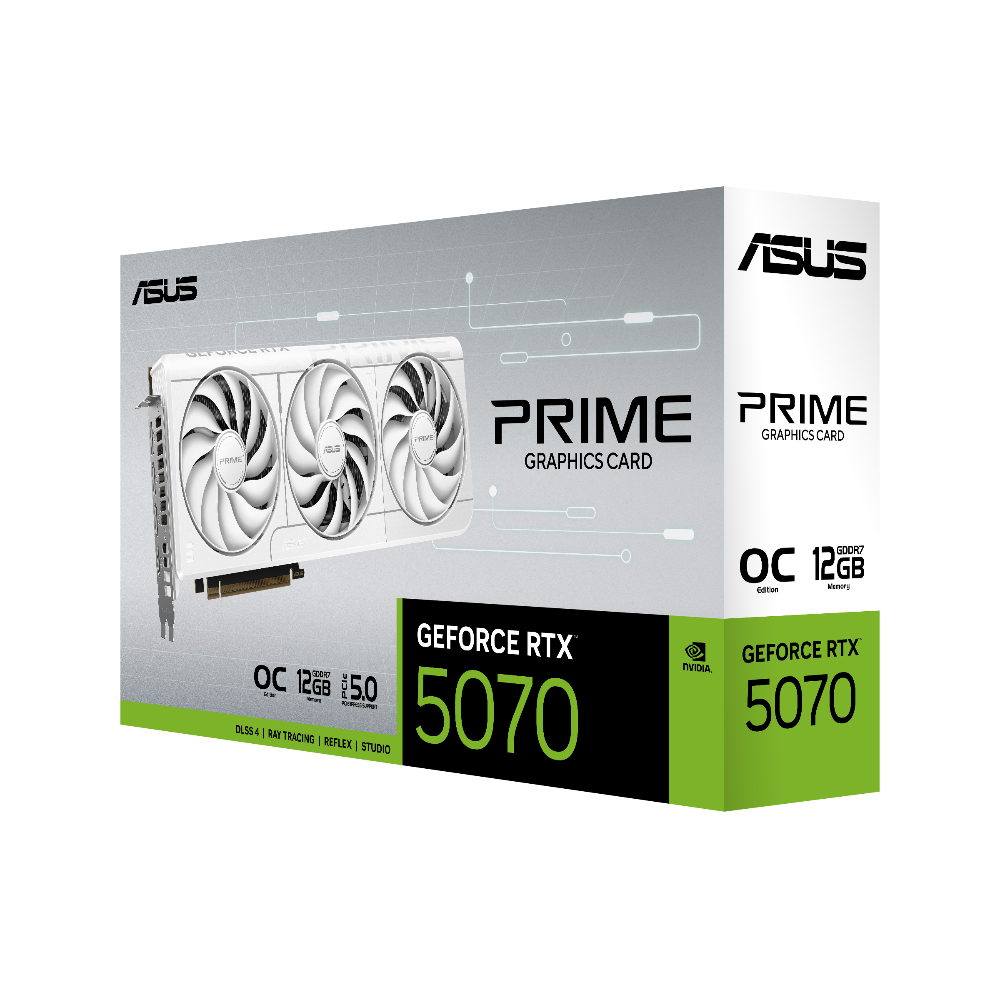 ASUS Prime GeForce RTX 5070 OC White 12GB Nvidia Graphic Card - Mehta Brothers Shop