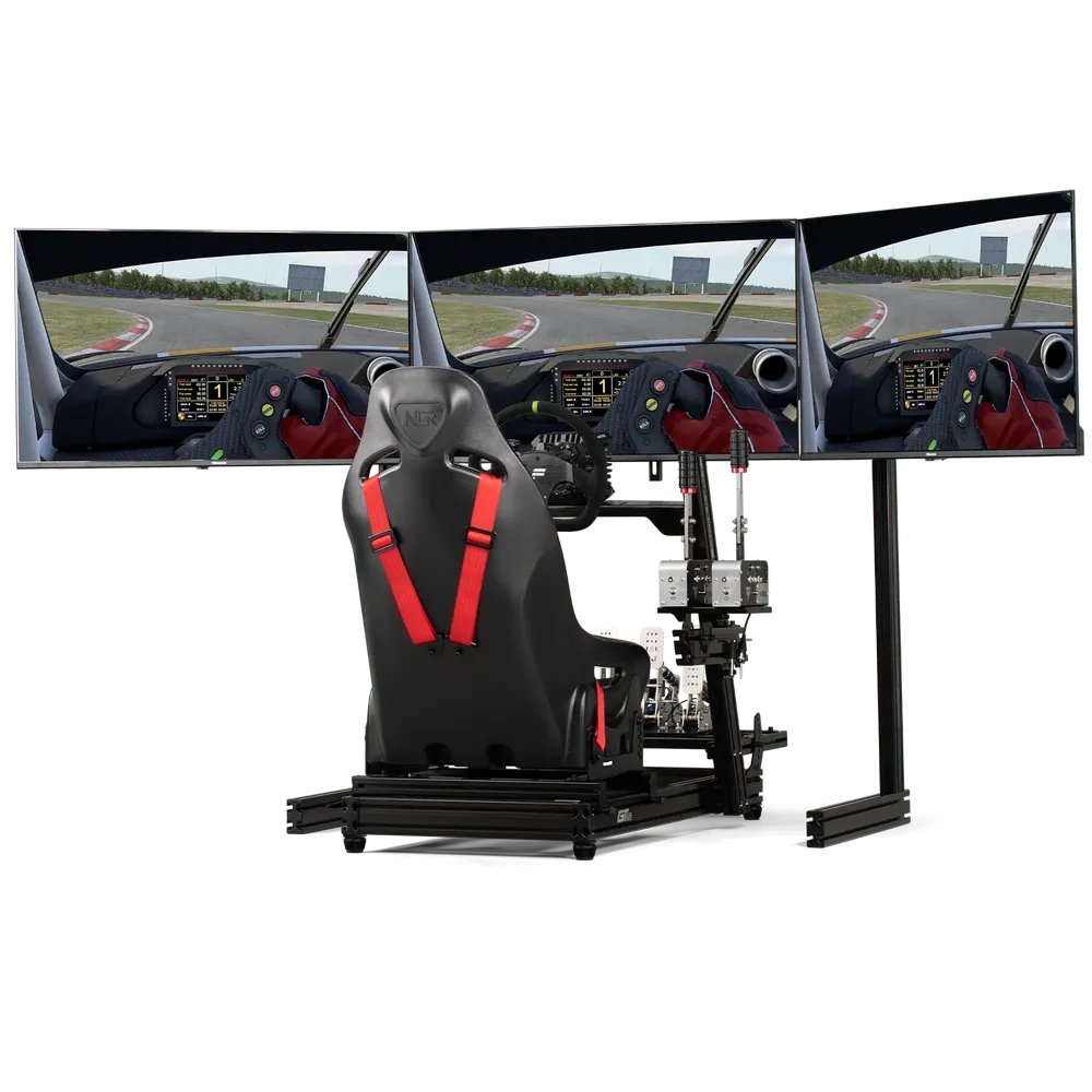 NEXT LEVEL RACING Elite Free standing Triple Monitor Stand Add On Black Edition NLR-E039