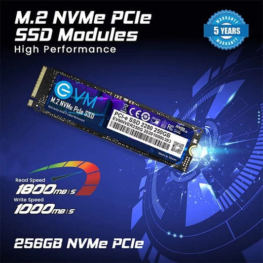 EVM 256GB M.2 NVMe Gen3 Solid State Drive (SSD)