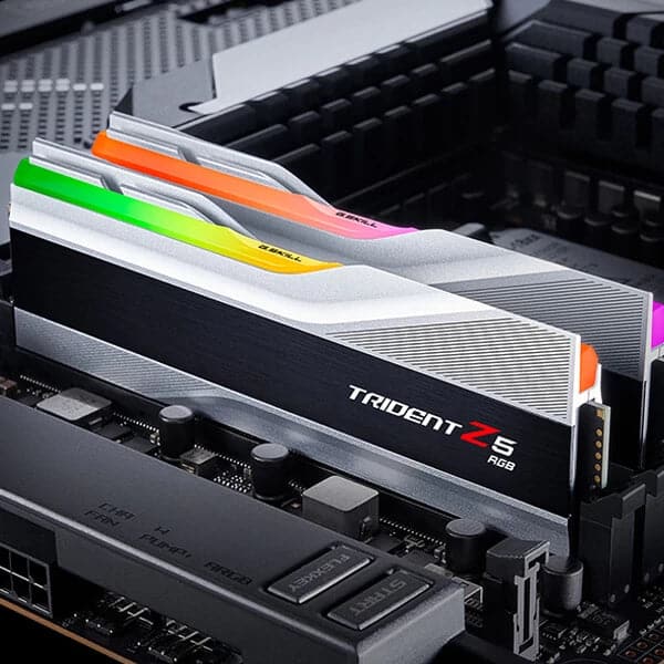 G.SKILL Trident Z5 RGB 32GB ( 16GBx2 ) 5200MHz DDR5 RAM ( Metallic Silver ) ( CL36 )
