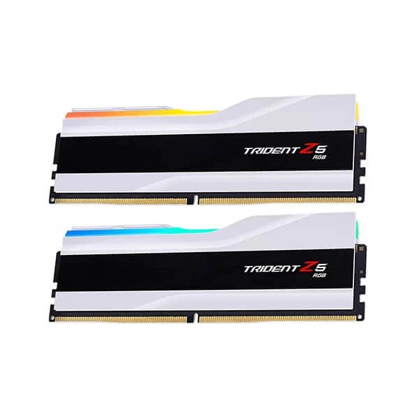 G.SKILL Trident Z5 RGB 64GB ( 32GBx2 ) 6000MHz DDR5 RAM ( Matte White ) ( CL36 )