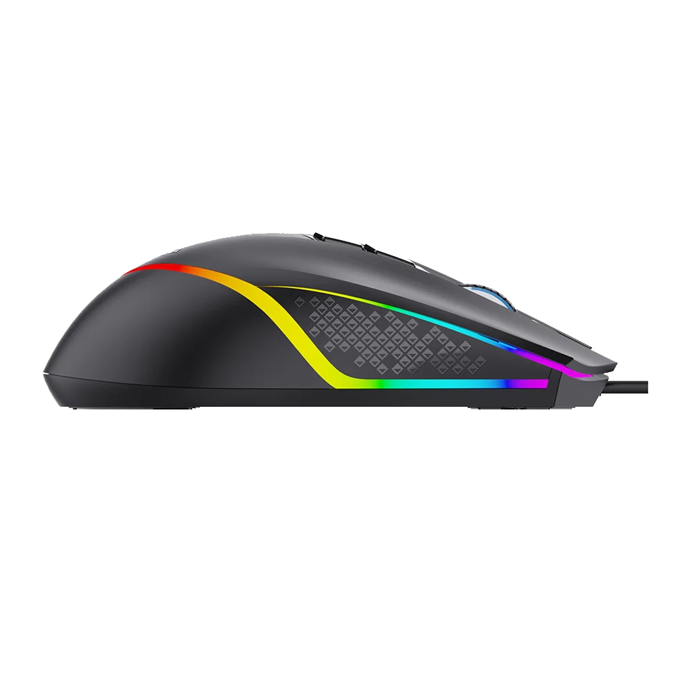 AULA F805 Wired Ergonomic Gaming Mouse ( F805B ) ( 6400DPI / 7 Macro  Buttons ) (Black)