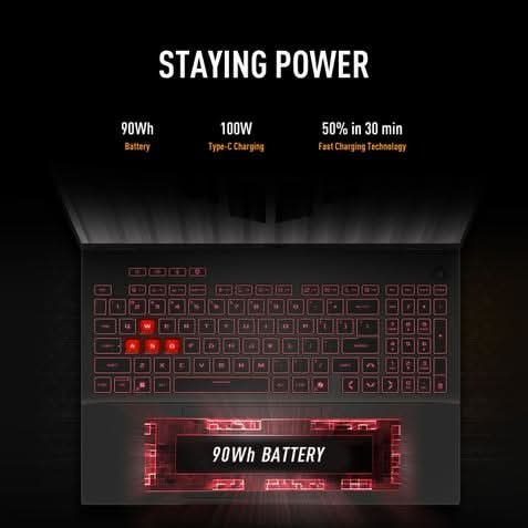 ASUS TUF Gaming A16, Gaming Laptop, AMD RYZEN 7 260, RTX5050 8GB, 16GB, 1TB SSD, 16.0 WUXGA ANTI-GLARE NON-TOUCH, 300NITS, B,SRGB 100%(165HZ), IPS-NB(RV), RGB ILLUMINATED CHICLET, 90Whr, MSO, Gray