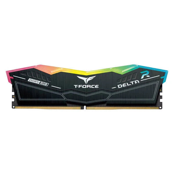 TEAMGROUP T-Force Delta RGB 32GB ( 16GBx2 ) 5200MHz DDR5 RAM (Black) ( CL40 )