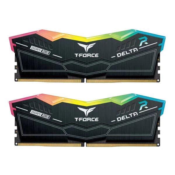 TEAMGROUP T-Force Delta RGB 32GB ( 16GBx2 ) 5200MHz DDR5 RAM (Black) ( CL40 )