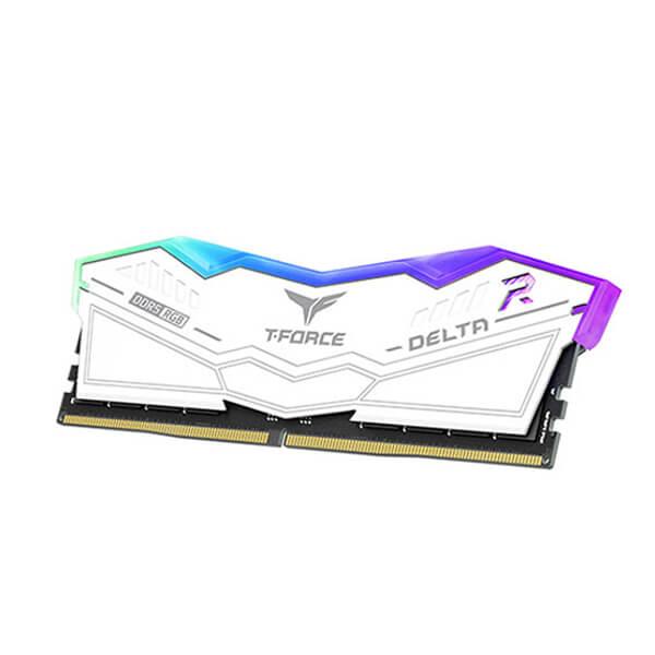 TEAMGROUP T-Force Delta RGB 32GB ( 16GB x 2 ) 6400MHz DDR5 RAM ( White ) ( CL40 )
