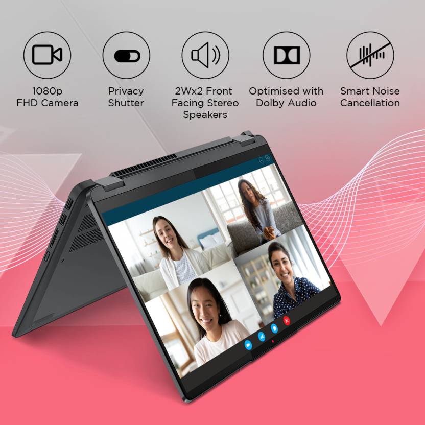 LENOVO IDEAPAD FLEX 5 INTEL CORE I7 13TH GEN 1355U - (16 GB/512 GB SSD/WINDOWS 11 HOME) 14IRU8 2 IN 1 LAPTOP (14 INCH, ARCTIC GREY, 1.5 KG, WITH MS OFFICE)