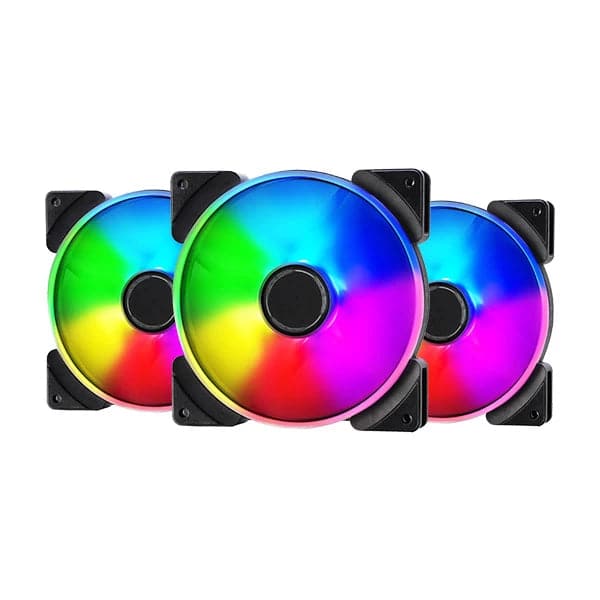 FRACTAL DESIGN Prisma AL-14 PWM 140mm ARGB Cabinet Fan (Black) (Triple Pack)