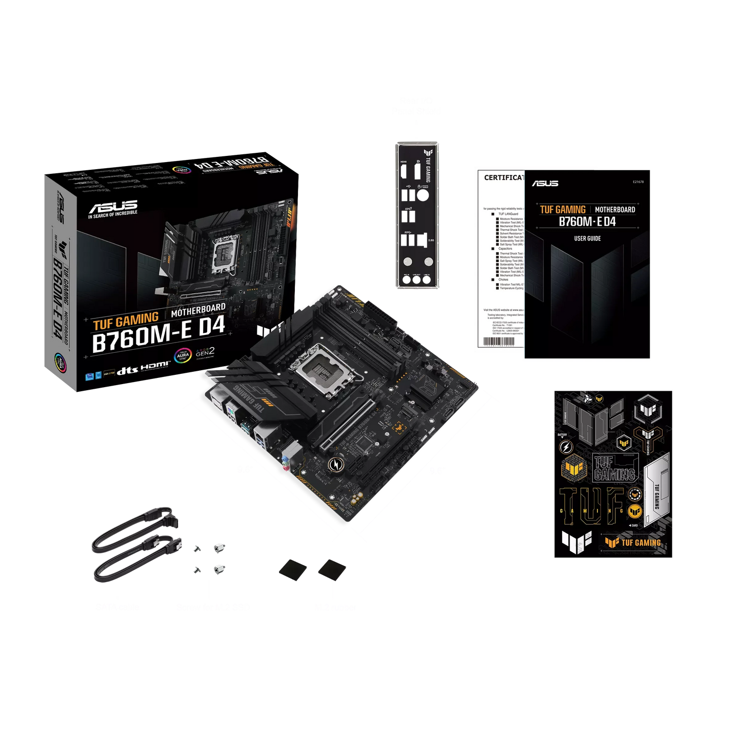 ASUS TUF GAMING B760M-E D4 DDR4 MOTHERBOARD
