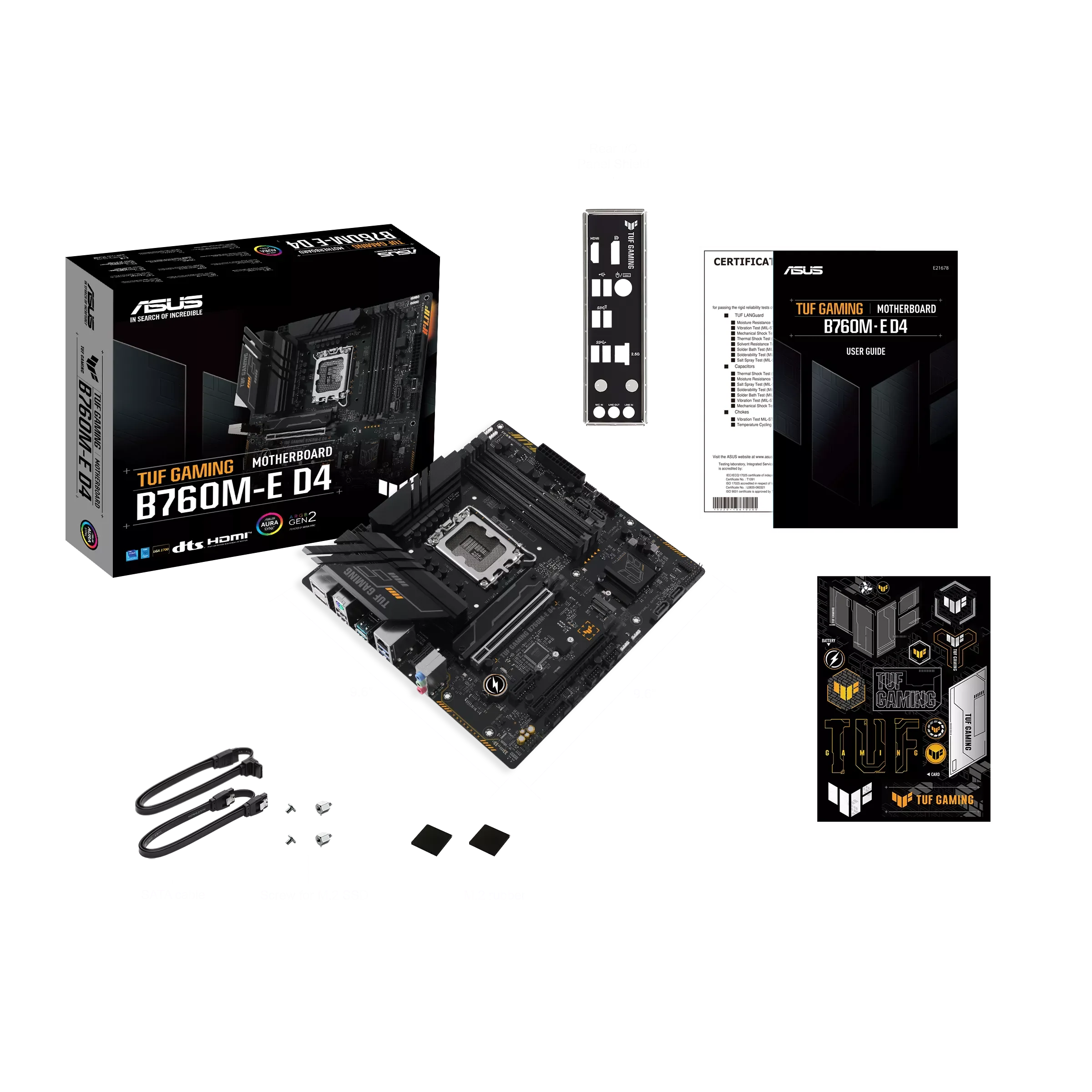 ASUS TUF GAMING B760M-E D4 DDR4 MOTHERBOARD