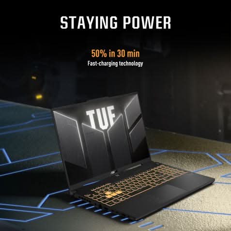 ASUS TUF Gaming F16, Gaming Laptop, Intel Core 5 Processor 210H, RTX 3050 GPU (16GB/512GB/40.64 cms (16) FHD+/Windows 11 Home/Microsoft Office Home 2024 + Microsoft 365 Basic) FX607VJB-RL179WS