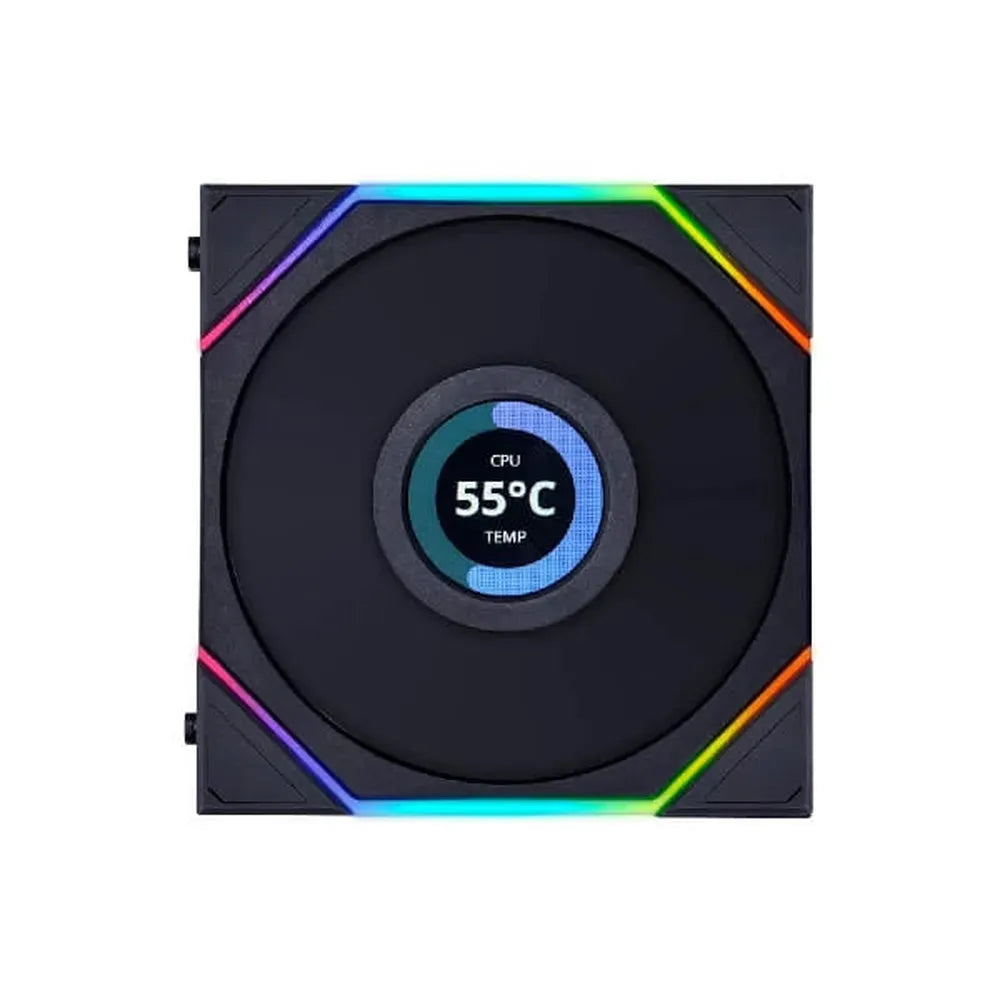LIAN LI TL 120mm LCD Fan (Triple Pack) Black